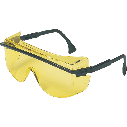 Lunettes de s&eacute;curit&eacute; Uvex Astrospec OTG 3001, Lentille Ambr&eacute;e, Anti-&eacute;gratignures, ANSI Z87+/R&eacute;pond ou surpasse la norme CSA Z94.3 Haskins Industrial Inc.