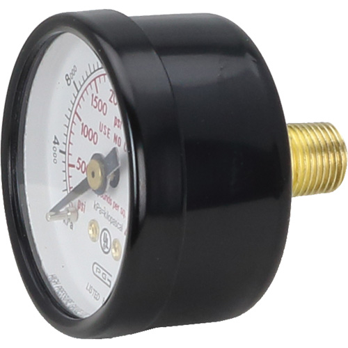 Pressure Gauges, 1-1/2" , 0 - 4000 psi, Back Mount, Analogue Haskins Industrial Inc.