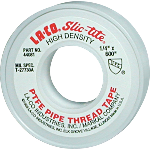 Ruban &agrave; filetage en PTFE Slic-Tite, 300" lo x 1/2" la, Blanc Haskins Industrial Inc.