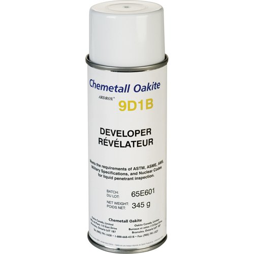 9D1B R&eacute;v&eacute;lateurs non Aqueux, Canette a&eacute;rosol Haskins Industrial Inc.