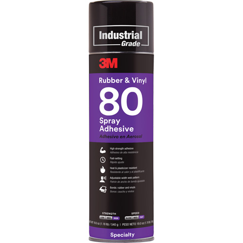 Rubber & Vinyl Spray Adhesive, Yellow, Aerosol Can Haskins Industrial Inc.