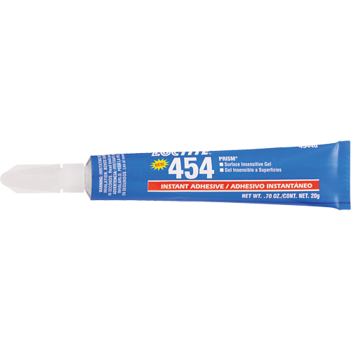 Prism 454 Instant Adhesive Gel, Clear, Tube, 20 g Haskins Industrial Inc.