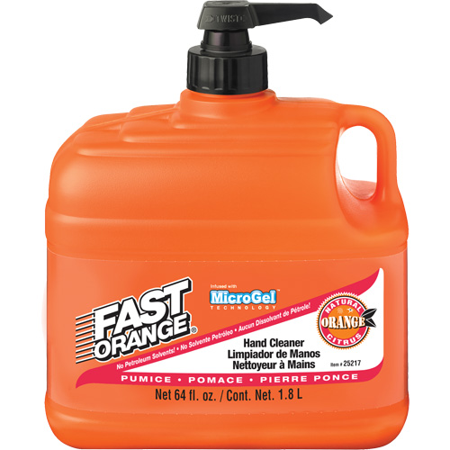 Hand Cleaner, Pumice, 1.89 L, Pump Bottle, Orange Haskins Industrial Inc.