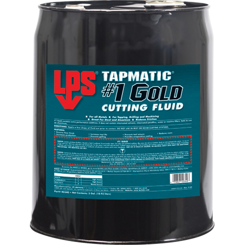Tapmatic&reg; #1 Gold Cutting Fluids, 5 gal. Haskins Industrial Inc.