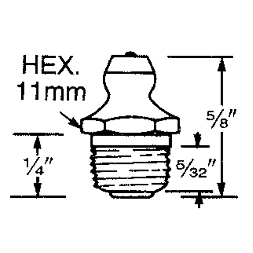 Raccord, Filetage de 10 mm Haskins Industrial Inc.