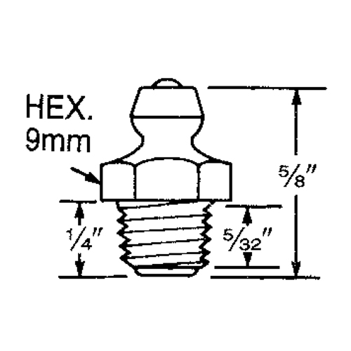 Fitting, 8 mm Thread Haskins Industrial Inc.
