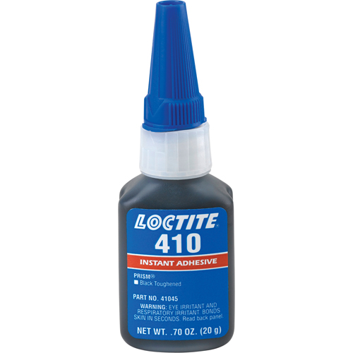 Adh&eacute;sif instantan&eacute; 410, Noir, Bouteille, 20 g Haskins Industrial Inc.