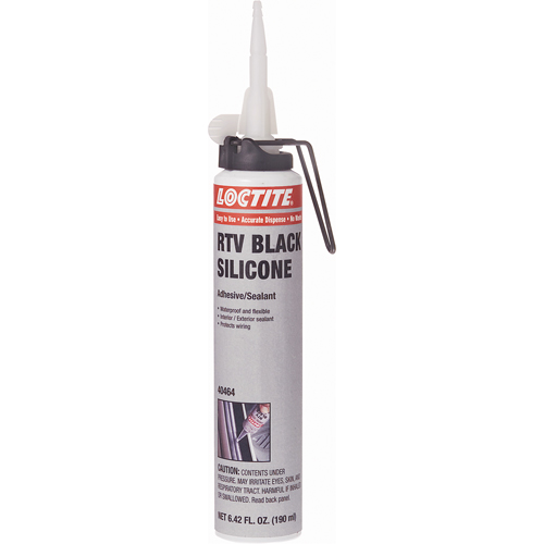 Scellant adh&eacute;sif &agrave; la silicone Superflex RTV, Cartouche, Noir Haskins Industrial Inc.