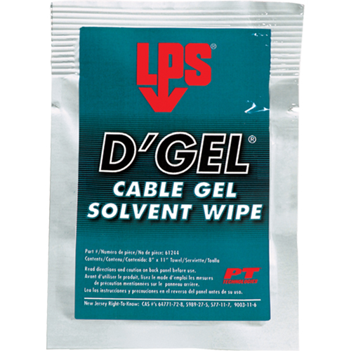 D'Gel&reg; Cable Gel Solvent, Packets Haskins Industrial Inc.
