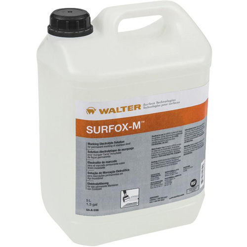 Solution &eacute;lectrolyte de marquage pour acier inoxydable SURFOX-M Haskins Industrial Inc.