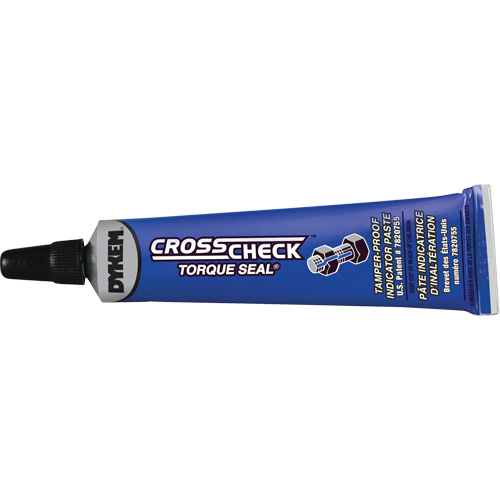 P&acirc;te indicatrice inviolable Cross-Check Torque Seal, 1 liq. oz., Tube, Bleu Haskins Industrial Inc.