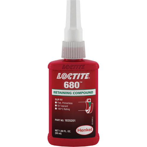 Loctite&reg; 680 Retaining Compound, 50 ml, Bottle, Green Haskins Industrial Inc.