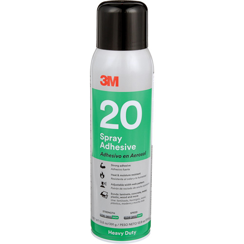 20 Heavy Duty Spray Adhesive, Clear, Aerosol Can Haskins Industrial Inc.