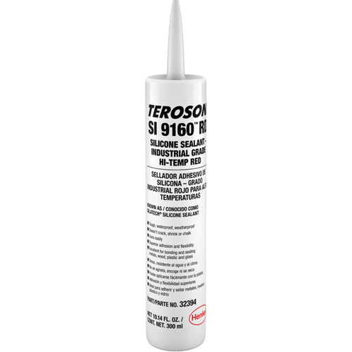 Teroson&reg; SI 9160 High Temperature Silicone Sealant, Cartridge, Red Haskins Industrial Inc.
