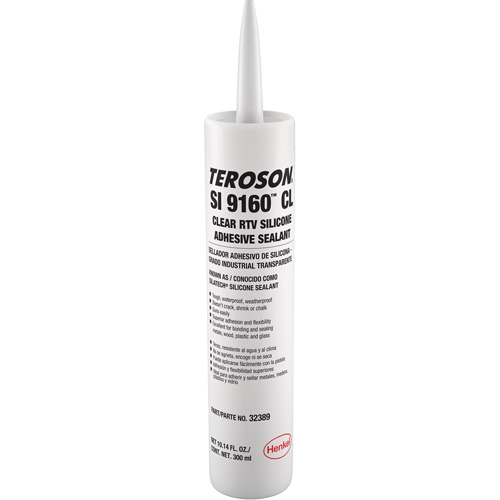 Scellant &agrave; la silicone Teroson SI 9160, Cartouche, Transparent Haskins Industrial Inc.