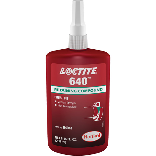 Compos&eacute; de retenue Loctite 640, 250 ml, Bouteille, Vert Haskins Industrial Inc.