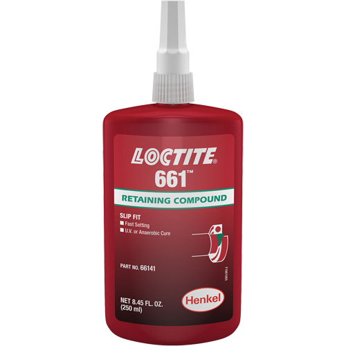 Compos&eacute; de retenue Loctite 661, 250 ml, Bouteille, Jaune Haskins Industrial Inc.