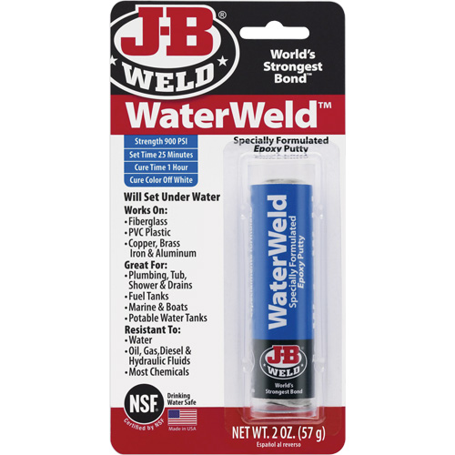 Colle &eacute;poxyde WaterWeld, 2 oz, B&acirc;ton, Blanc cass&eacute; Haskins Industrial Inc.