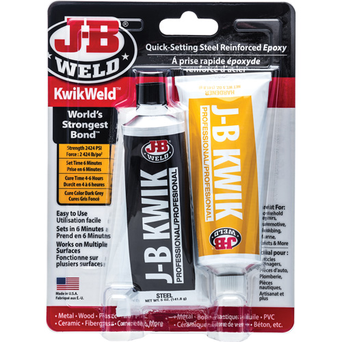 Colle &eacute;poxyde KwikWeld, Deux composants, Tube, 10 oz, Gris Haskins Industrial Inc.