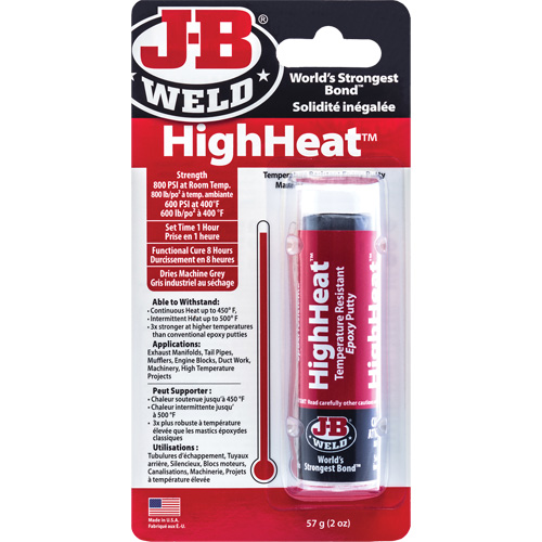 HighHeat Epoxy, 2 oz., Stick, Grey Haskins Industrial Inc.