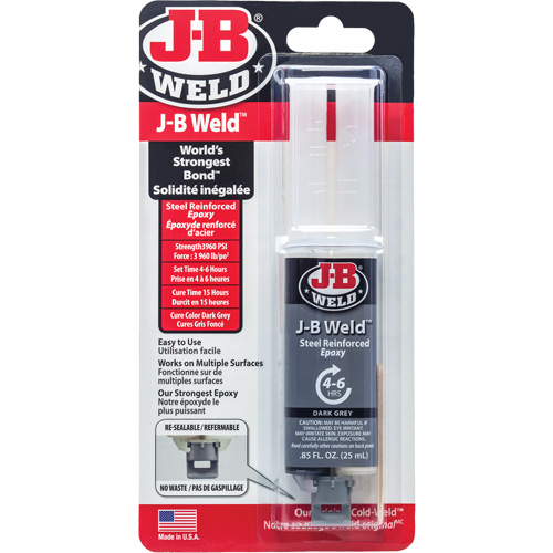 Adhesive, 25 ml, Syringe, Two-Part, Grey Haskins Industrial Inc.