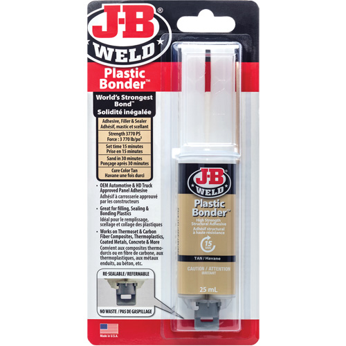 Adh&eacute;sif plastique, 25 ml, Seringue, Deux composants, Havane Haskins Industrial Inc.