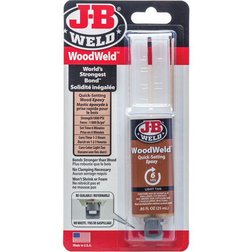 Adh&eacute;sif WoodWeld, 25 ml, Seringue, Deux composants, Havane Haskins Industrial Inc.