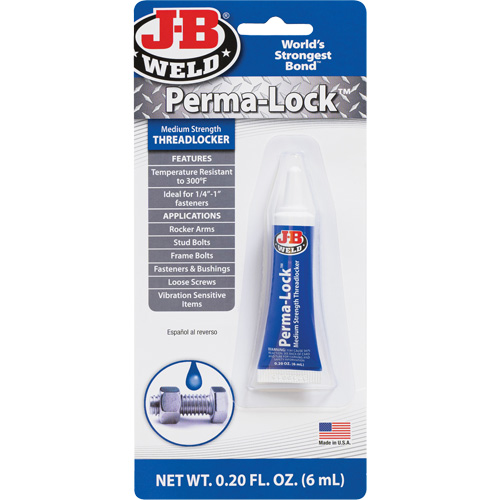 Compos&eacute; de blocage Perma-Lock, Bleu, Moyen, 6 ml, Tube Haskins Industrial Inc.