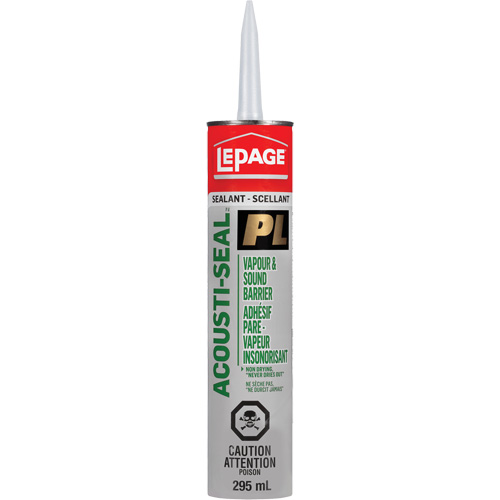 PL&reg; Vapour Barrier & Sound Reduction Adhesive, 295 ml, Tube, Black Haskins Industrial Inc.