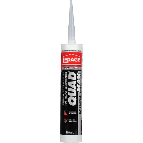 Scellant pour parements & fen&ecirc;tres Quad Max, 280 ml, Tube, Gris Haskins Industrial Inc.