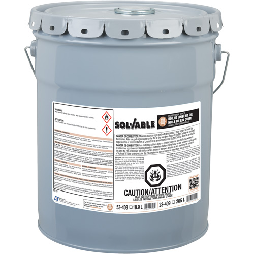 Boiled Linseed Oil, Pail, 18.9 L Net Volume Haskins Industrial Inc.