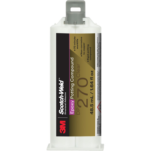 Scotch-Weld Epoxy Potting Compound, 1.7 fl. oz./48.5 ml, Dual Cartridge, Two-Part, Clear Haskins Industrial Inc.