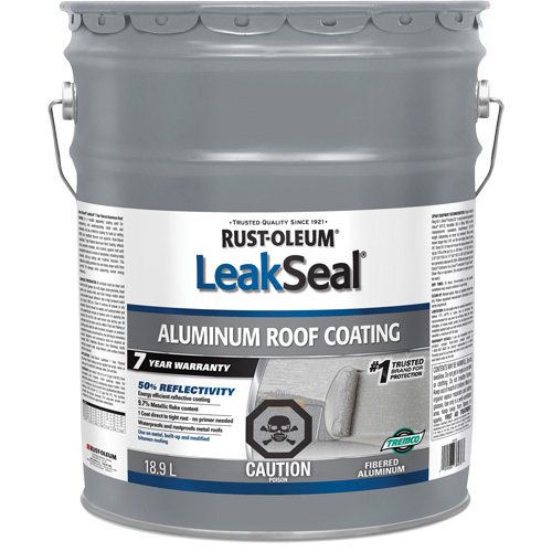 Rev&ecirc;tement de toit en aluminium 7 ans LeakSeal Haskins Industrial Inc.