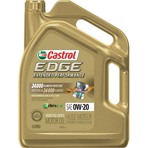 Edge&reg; Extended Performance 0W-20 Motor Oil, 5 L, Jug Haskins Industrial Inc.