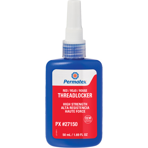 Threadlocker, Red, High, 50 ml, Bottle Haskins Industrial Inc.