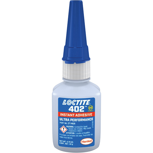 402 Instant Adhesive, Clear, Bottle, 20 g Haskins Industrial Inc.