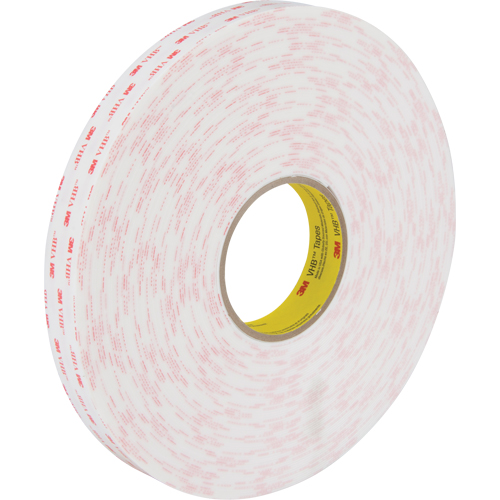 VHB Tape 4950, 33 m (108') L x 25.4 mm (1") W, 45 mils, Acrylic Haskins Industrial Inc.
