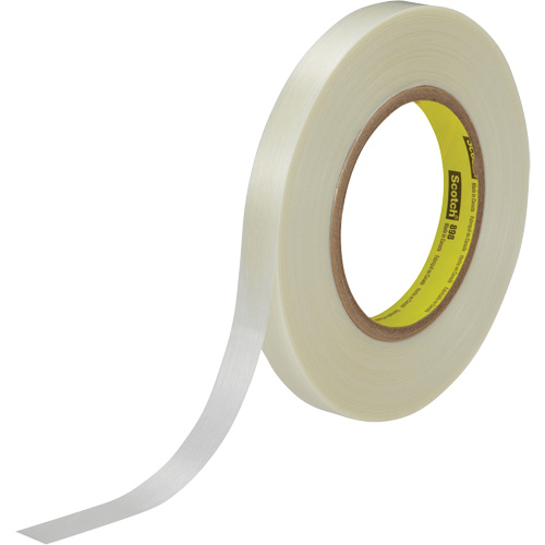 Scotch&reg; Filament Tape, 6.6 mils Thick, 9 mm (0.35") x 55 m (180')  Haskins Industrial Inc.