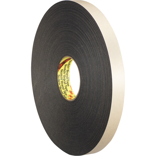 Ruban double face en mousse, 33 m (108') lo x 12,7 mm (1/2") la, 62 mils, Poly&eacute;thyl&egrave;ne Haskins Industrial Inc.