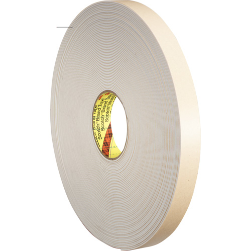 Double-Coated Foam Tape, 33 m (108') L x 25.4 mm (1") W, 62 mils, Polyethylene Haskins Industrial Inc.