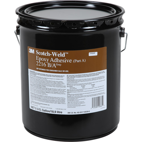 Scotch-Weld Adhesive, 5 gal., Pail, Two-Part, Grey Haskins Industrial Inc.