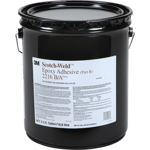 Scotch-Weld Adhesive, 5 gal., Pail, Two-Part, Grey Haskins Industrial Inc.