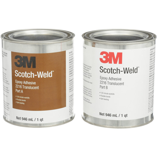 Scotch-Weld Adhesive, 32 fl. oz., Kit, Two-Part, Translucent Haskins Industrial Inc.