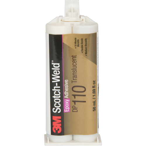 Scotch-Weld Adhesive, 1.64 fl. oz., Dual Cartridge, Two-Part, Clear Haskins Industrial Inc.