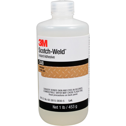 Adh&eacute;sif instantan&eacute; CA8 Scotch-Weld, Transparent, Bouteille, 1 lb Haskins Industrial Inc.