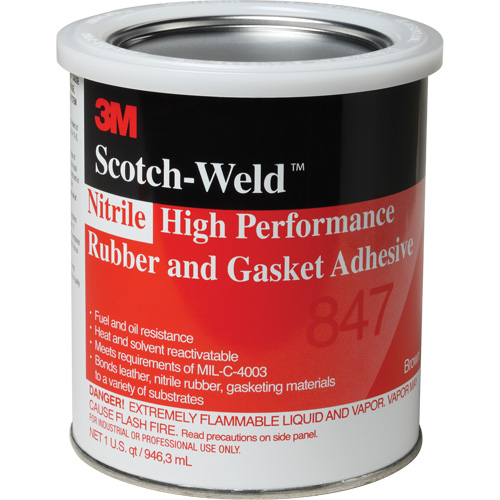 Adh&eacute;sif haute performance pour caoutchouc et joints Scotch-Weld, Gallon, Brun Haskins Industrial Inc.