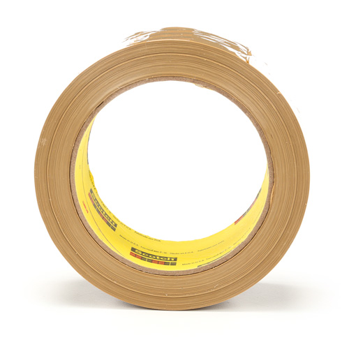 Scotch&reg; Box Sealing Tape 375, Hot Melt Adhesive, 3.1 mils, 48 mm (2") x 50 m (164') Haskins Industrial Inc.