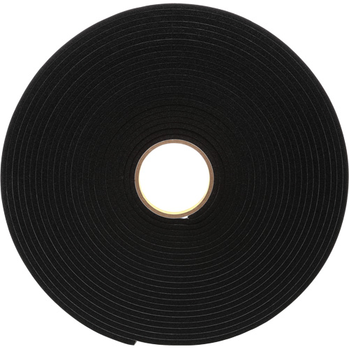 4504 Vinyl Foam Tape, 25.4 mm (1") W x 16.5 m (54') L, 250 mils, Black Haskins Industrial Inc.
