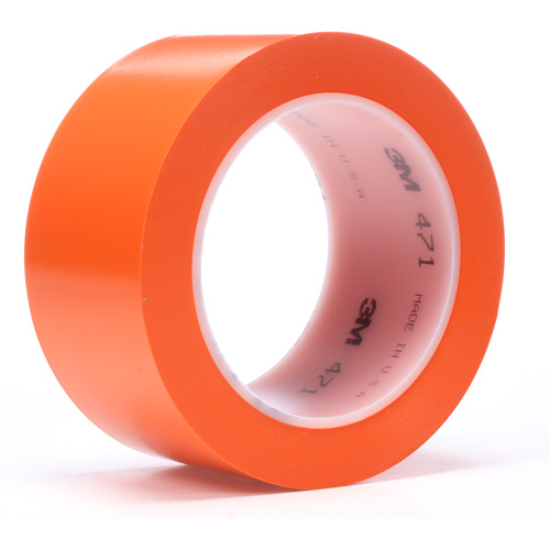 471 Vinyl Tape, 19 mm (3/4") W x 32.9 m (108') L, 5.2 mils, Orange Haskins Industrial Inc.