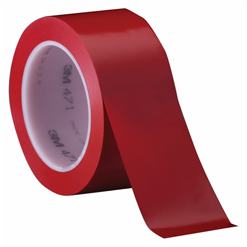 471 Vinyl Tape, 6 mm (1/4") W x 32.9 m (108') L, 5.2 mils, Red Haskins Industrial Inc.